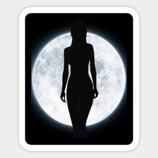 Moon Woman Sticker